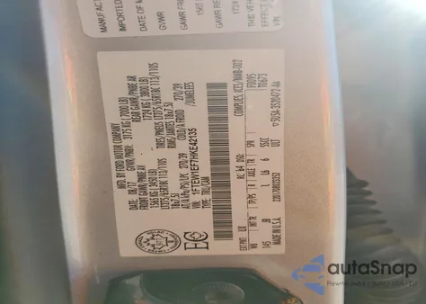 2017 Ford F150 Supercrew from USA, damaged, VIN 1FTEW1EF7HKE42135